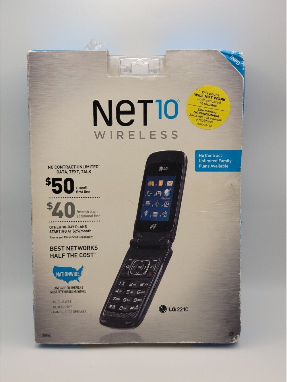 Lg 221c Flip Phone New In Box - Net 10 Wireless - 3 Available